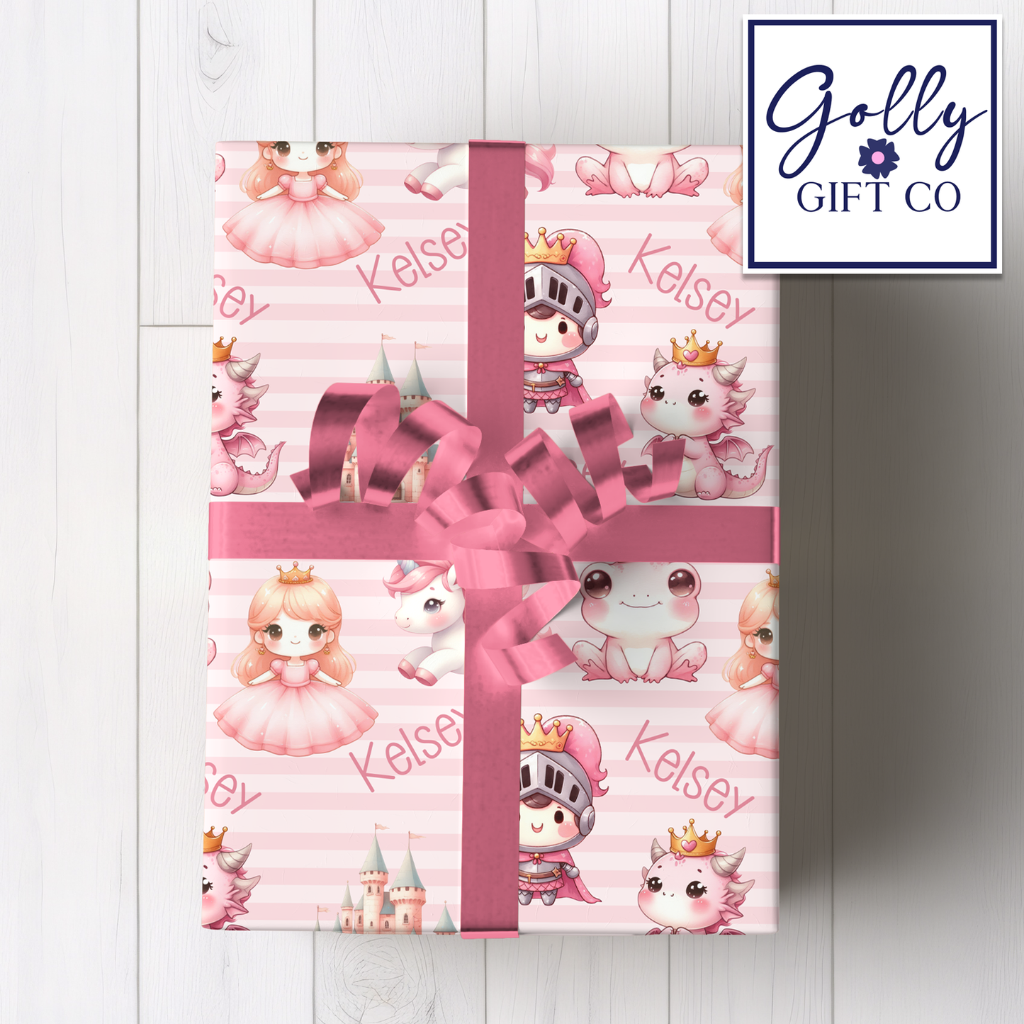 Personalized Princess Wrapping Paper For Any Occasion - Fairytale Gift Wrap for Girls - Birthday Gift Wrap or Any Occasion