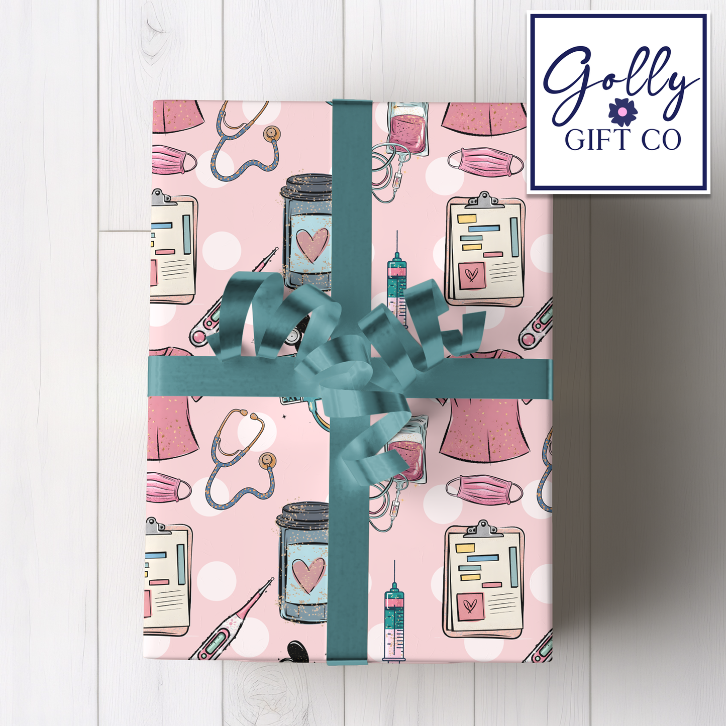 Nurse Wrapping Paper - Any Occasion Wrapping Paper for Nurse - Nursing Gift Wrap