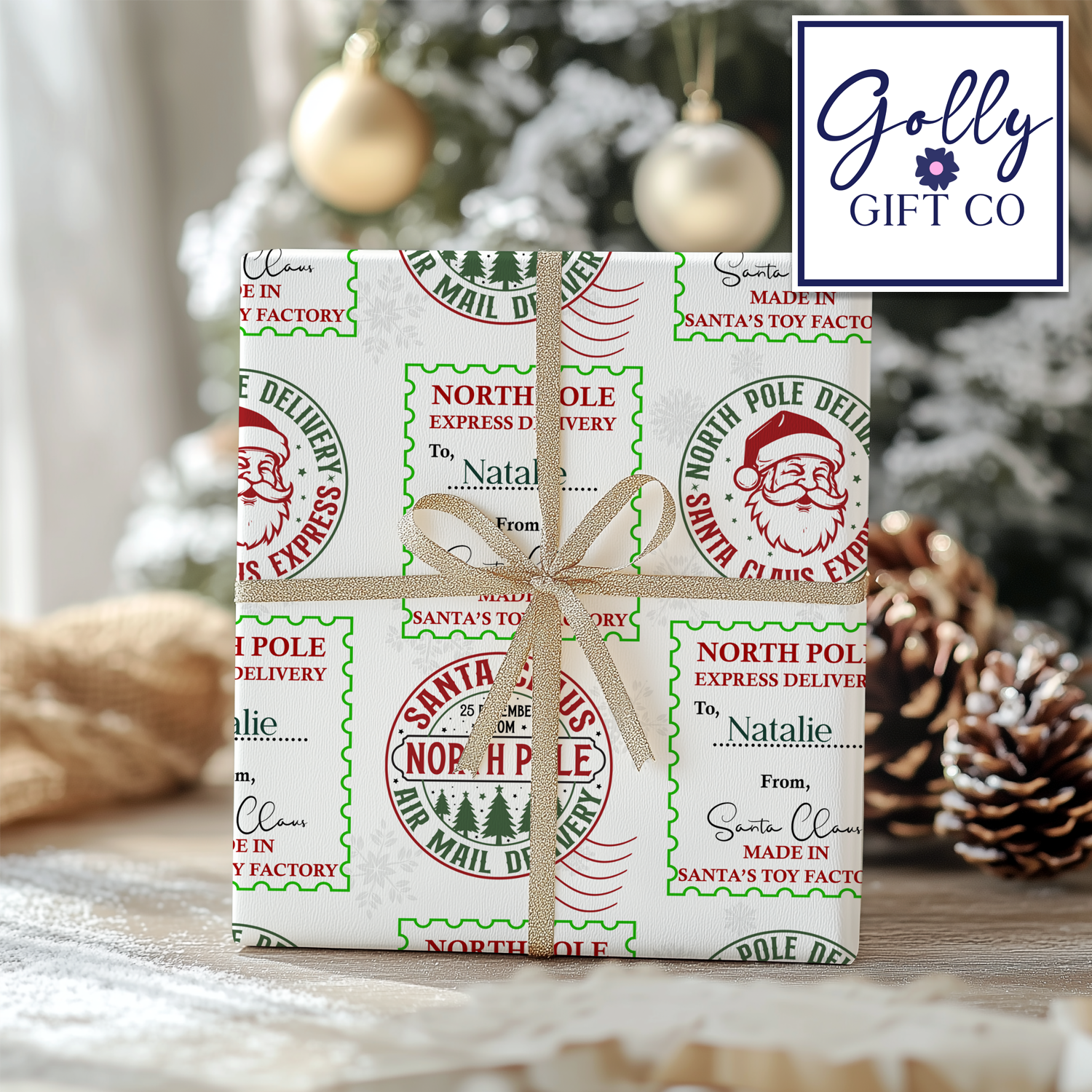 Personalized Christmas Wrapping Paper From Santa - Your Name Christmas – Golly Gift Co personalized-christmas-wrapping-paper-from-santa-your-name-christmas-golly-gift-co