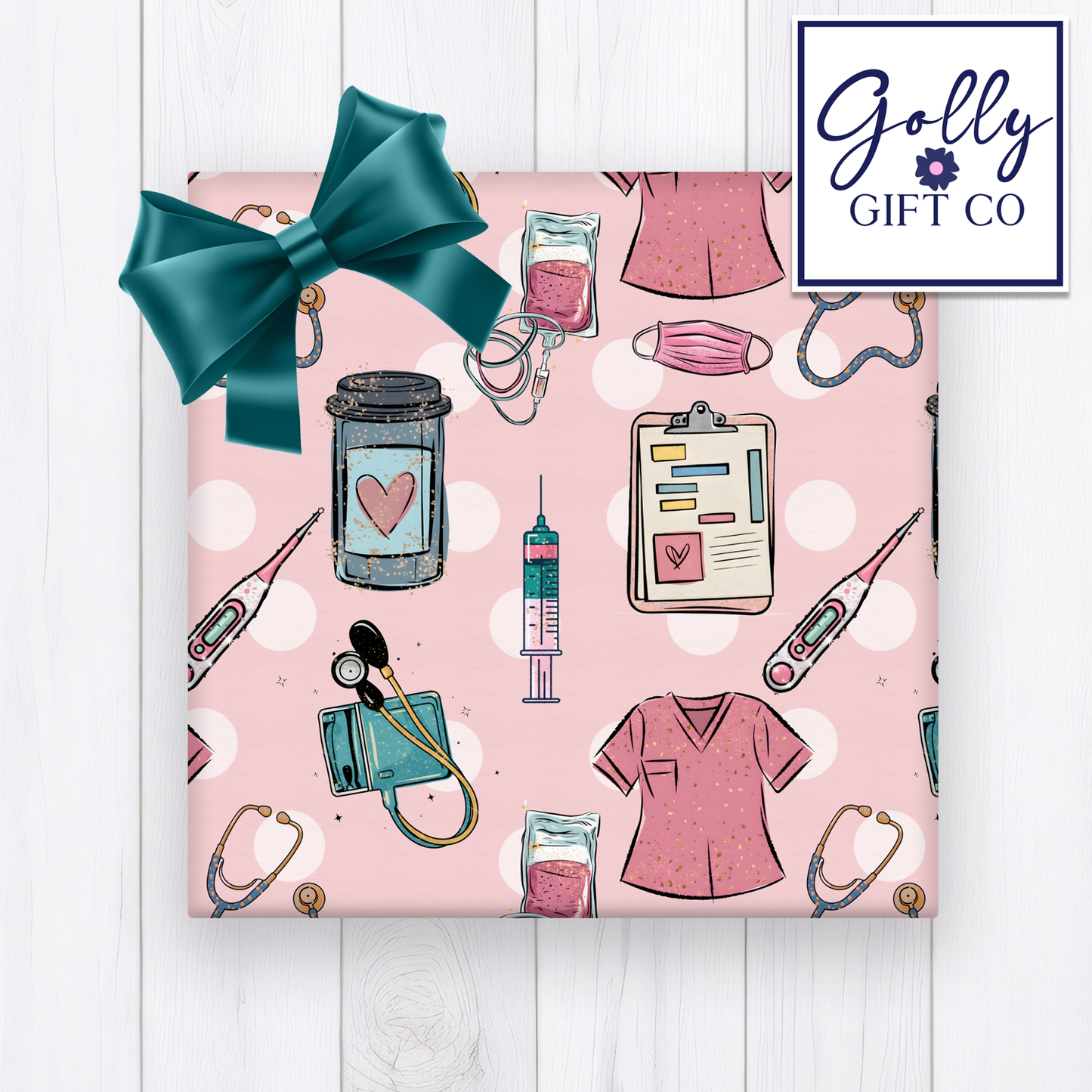 Nurse Wrapping Paper - Any Occasion Wrapping Paper for Nurse - Nursing Gift Wrap