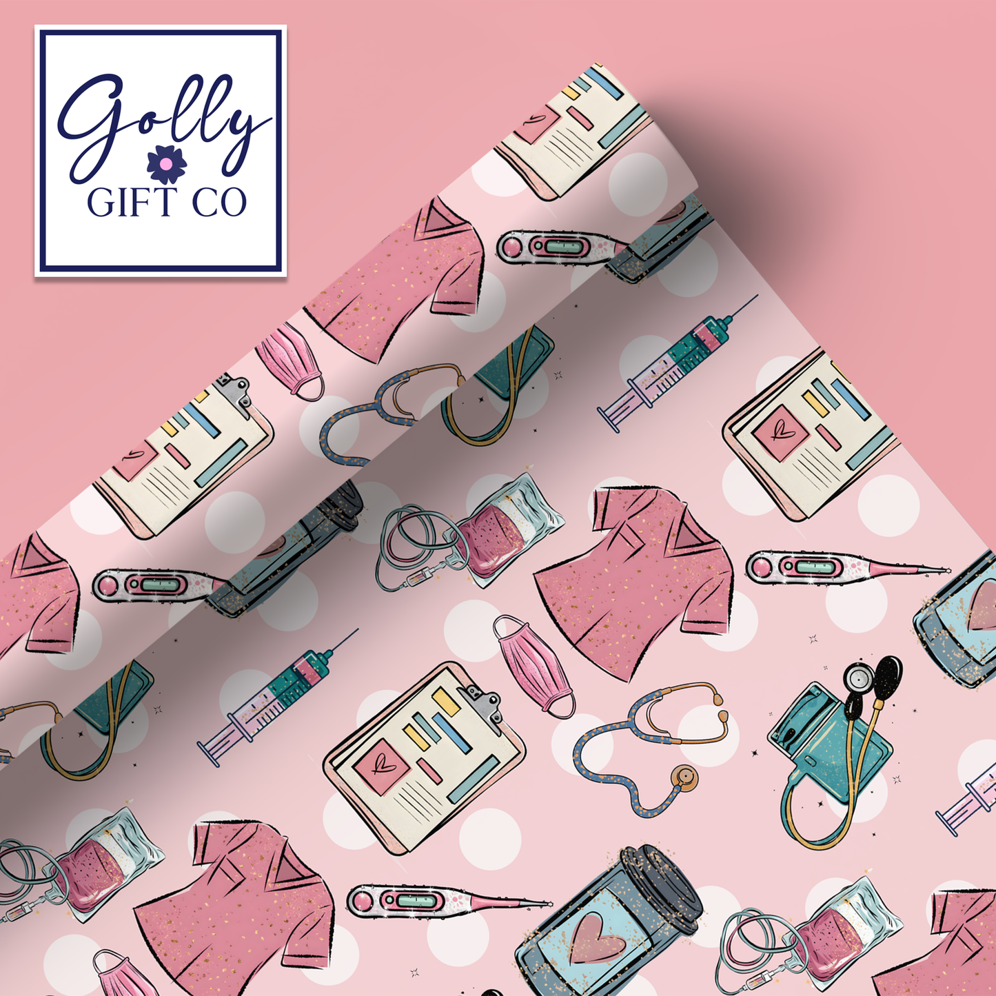 Nurse Wrapping Paper - Any Occasion Wrapping Paper for Nurse - Nursing Gift Wrap