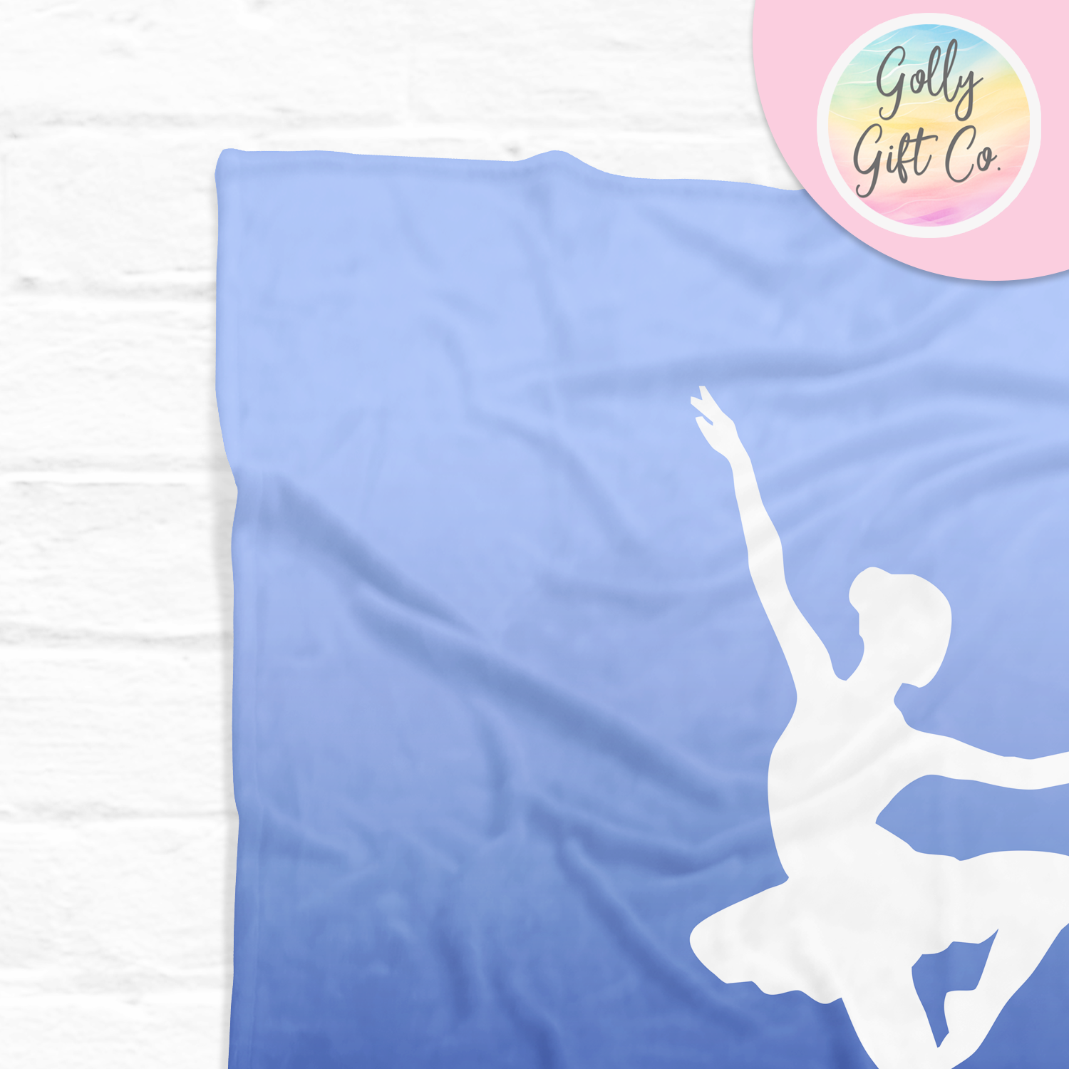 Personalized Dance Fleece Blanket / Gift for Dancer / Customized Dance Team Gift / Your Name Blanket/ Strong Gradient Dance Bedding - Golly Gift Co