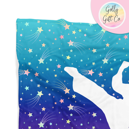 Personalized Among the Stars Karate Bedding - Martial Arts Themed Fleece or Sherpa Throw Blanket - Gift For Martial Arts Girl - Golly Gift Co