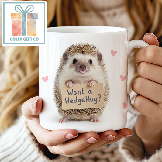 Want a HedgeHug Coffee Mug | Hedgehog Gift Coffee Mug | Gift for Her