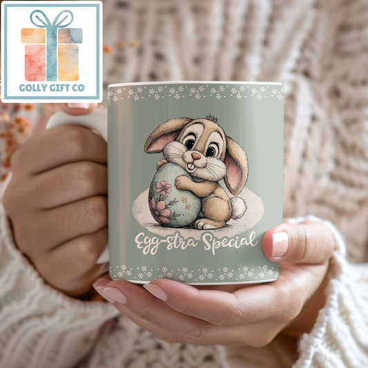 Egg-stra Special Easter Bunny Mug - Cute Spring Coffee Cup Gift for Her