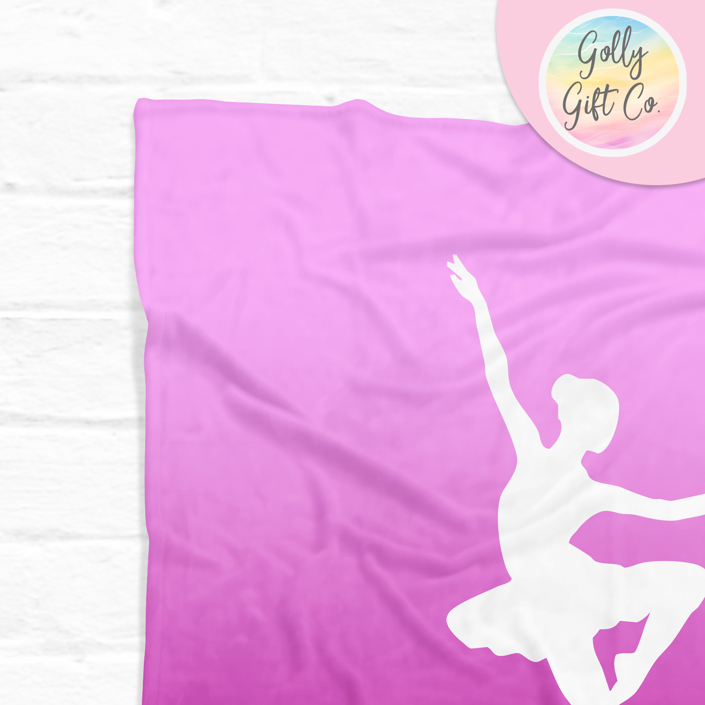 Personalized Dance Fleece Blanket / Gift for Dancer / Customized Dance Team Gift / Your Name Blanket/ Strong Gradient Dance Bedding - Golly Gift Co