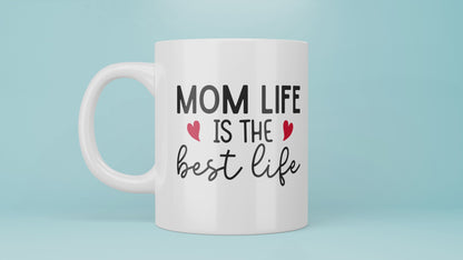 Personalized Coffee Mug Gift for Mom - Mom Life is the Best Life - Custom Coffee Mug with Kid's Names - Mother's Day / Christmas / Birthday