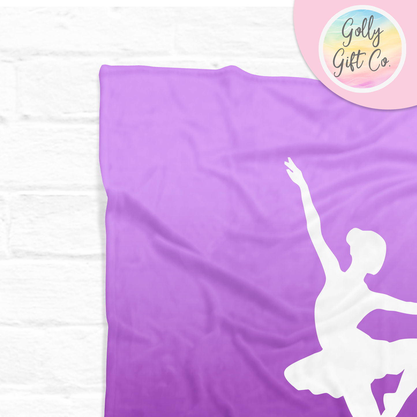 Personalized Dance Fleece Blanket / Gift for Dancer / Customized Dance Team Gift / Your Name Blanket/ Strong Gradient Dance Bedding - Golly Gift Co