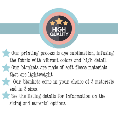 Personalized Purple Daisy Fleece Blanket with Name, Custom Floral Throw Blanket, Artistic Home Decor Gift for Her