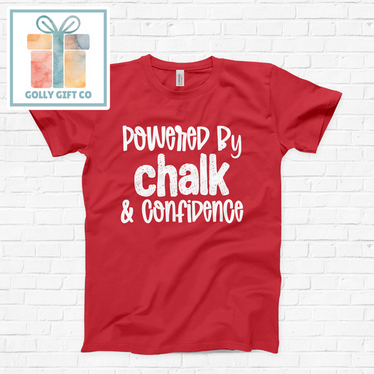 Powered By Chalk and Confidence - Gymnastics T-Shirt (Bella Canvas)