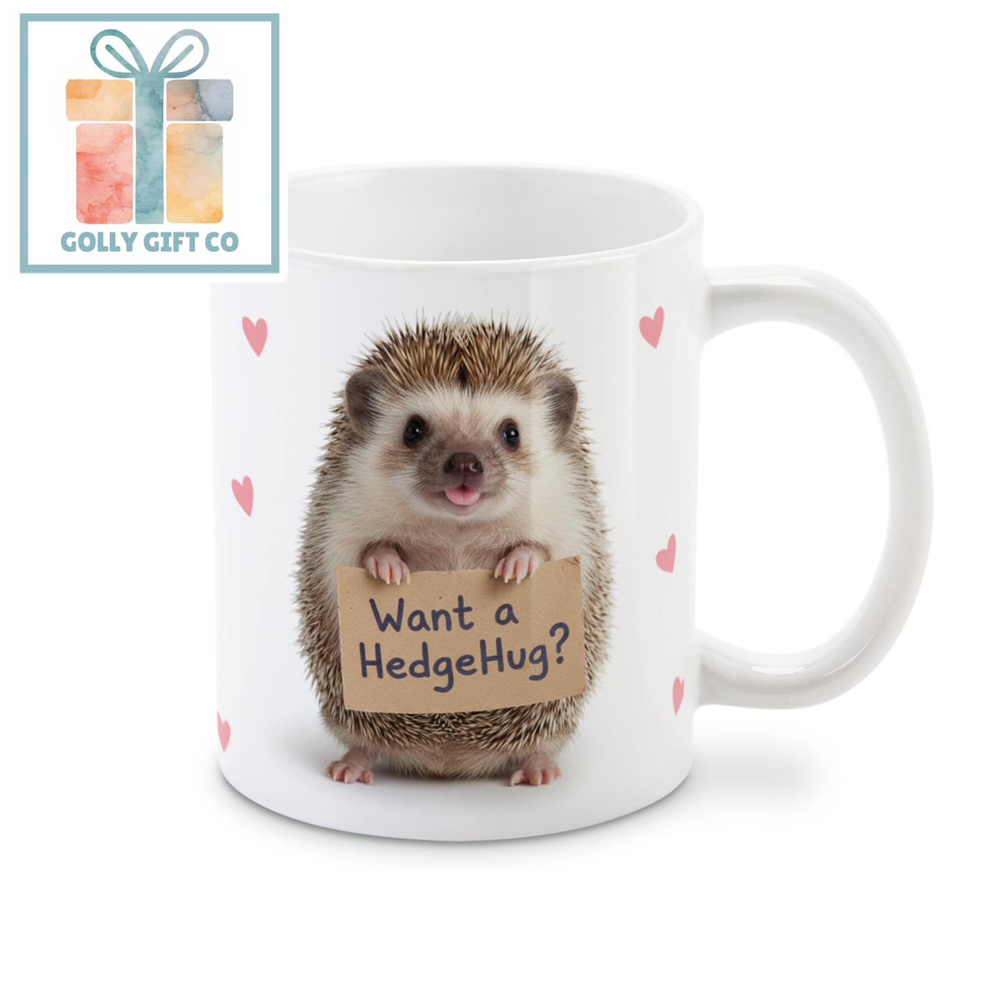 Want a HedgeHug Coffee Mug | Hedgehog Gift Coffee Mug | Gift for Her - Golly Gift Co