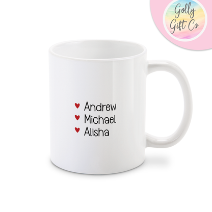 Personalized Coffee Mug Gift for Mom - My Squad Calls Me Mama - Custom Coffee Mug with Kid's Names - Mother's Day / Christmas / Birthday - Golly Gift Co