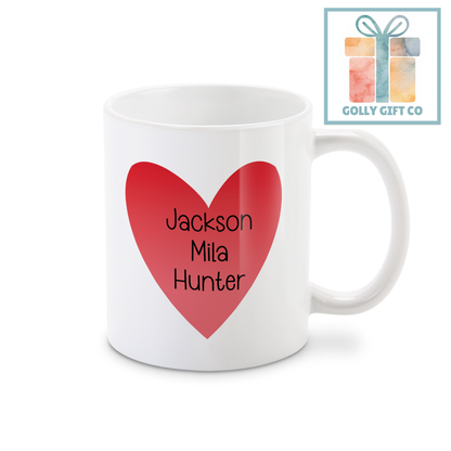 Personalized Coffee Mug Gift for Mom - Mom Life is the Best Life - Custom Coffee Mug with Kid's Names - Mother's Day / Christmas / Birthday - Golly Gift Co