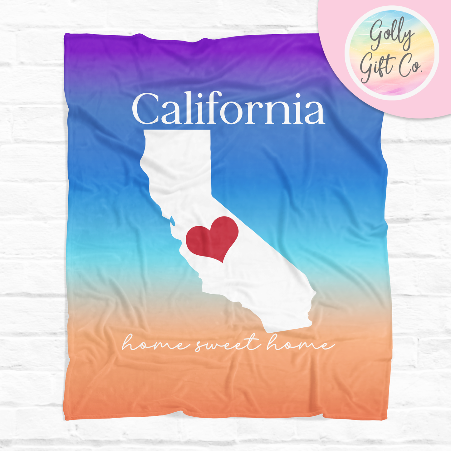 California Fleece Blanket - Home Sweet Home California Fleece Blanket for Born and Raised Native Californian People Who Call California Home