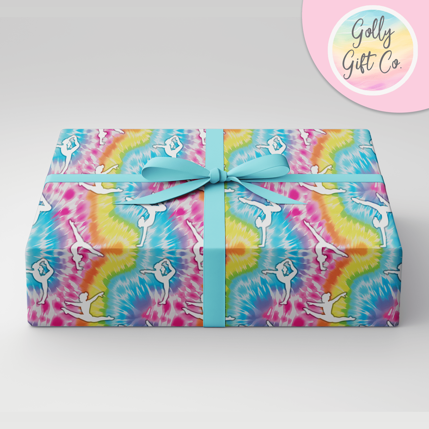 Tie Dye Gymnastics Gift Wrapping Paper - Golly Gift Co