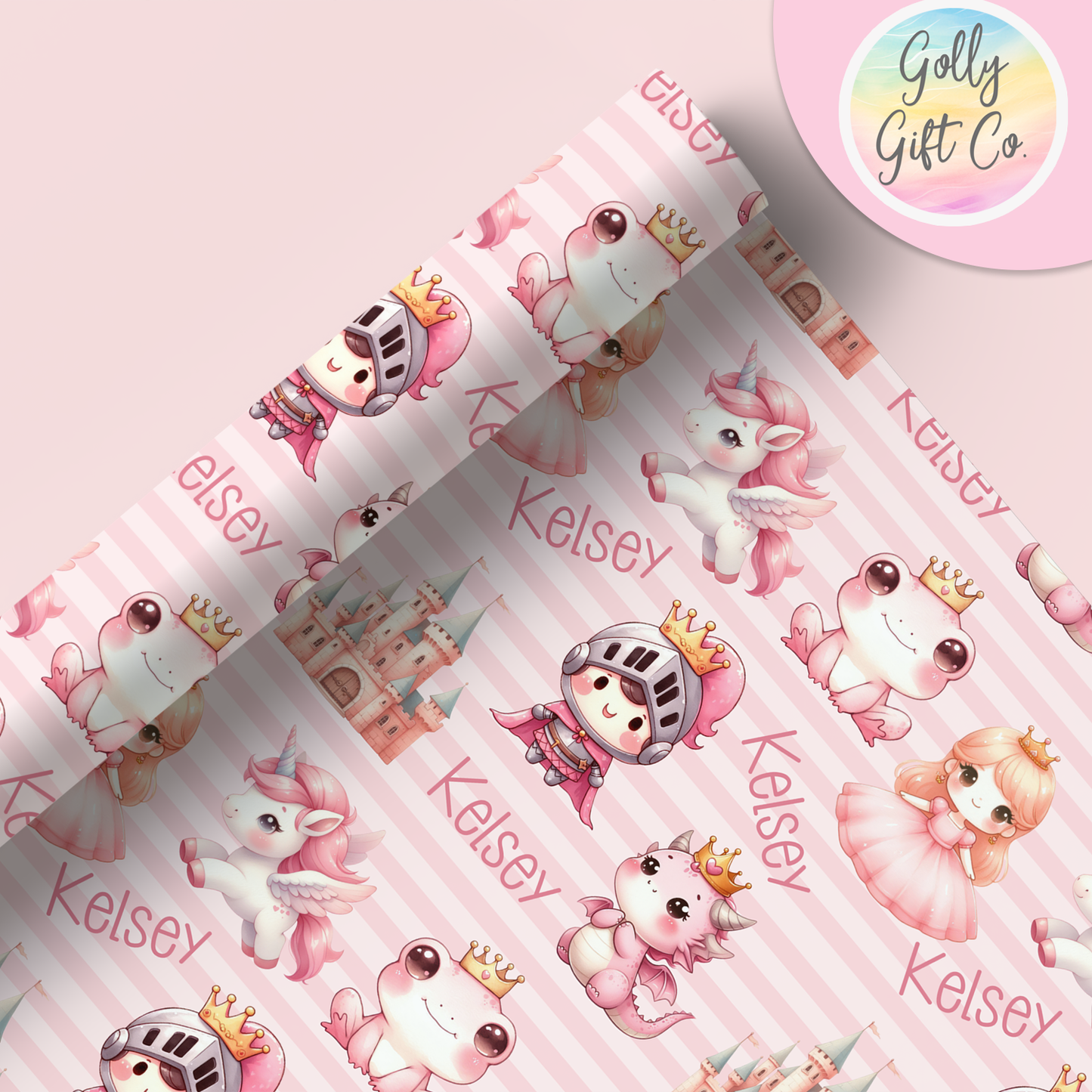 Personalized Princess Wrapping Paper For Any Occasion - Fairytale Gift Wrap for Girls - Birthday Gift Wrap or Any Occasion