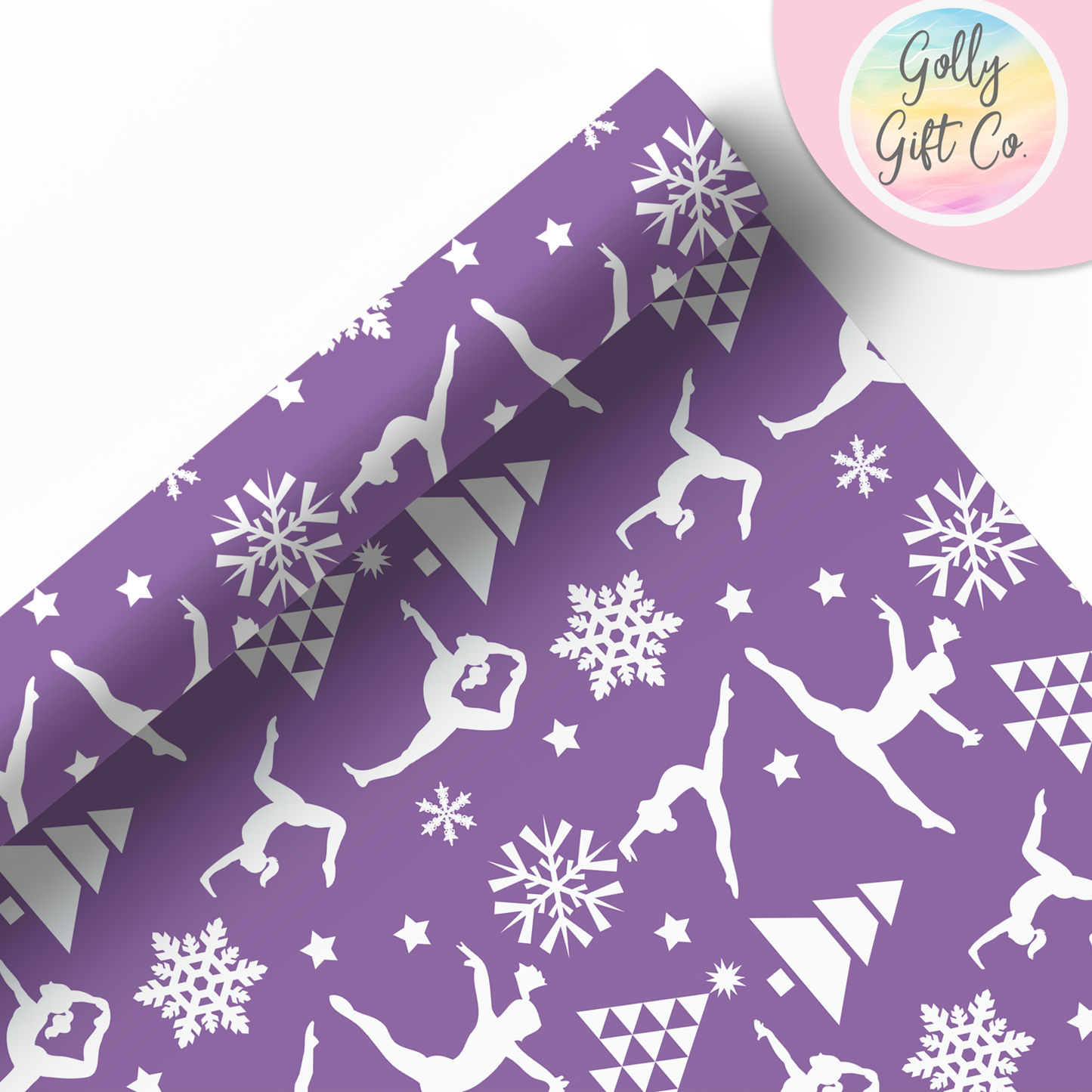 Gymnastics Christmas Gift Wrap / Girls Gymnastics Themed Wrapping Paper / Gymnastics Holiday Wrapping Paper for Gifts for Gymnasts