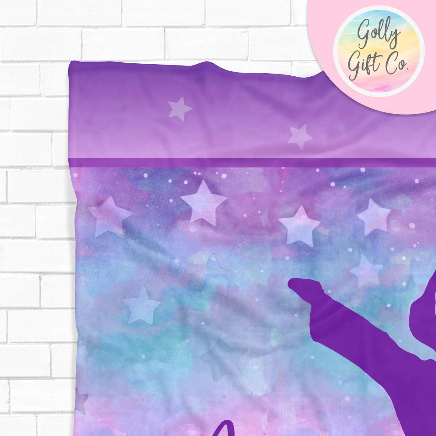 Personalized Cosmic Purple Karate Bedding - Martial Arts Themed Fleece or Sherpa Throw Blanket for Girls Who Do Martial Arts - Golly Gift Co