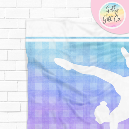 Personalized Forever Love Artistic Gymnastics Bedding - Girl Artistic Gymnastics Themed Fleece or Sherpa Throw Blanket - Golly Gift Co