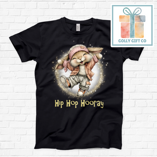 Hip Hop Hooray Bunny Tee- Easter T-Shirt (Bella Canvas)